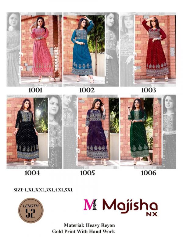 Majisha Nx Maisaa 1 Fancy Rayon Long Kurti 